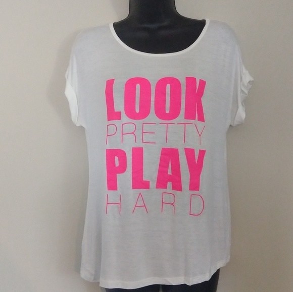 Graphic Tee. Look pretty Play Hard - Picture 3 of 3